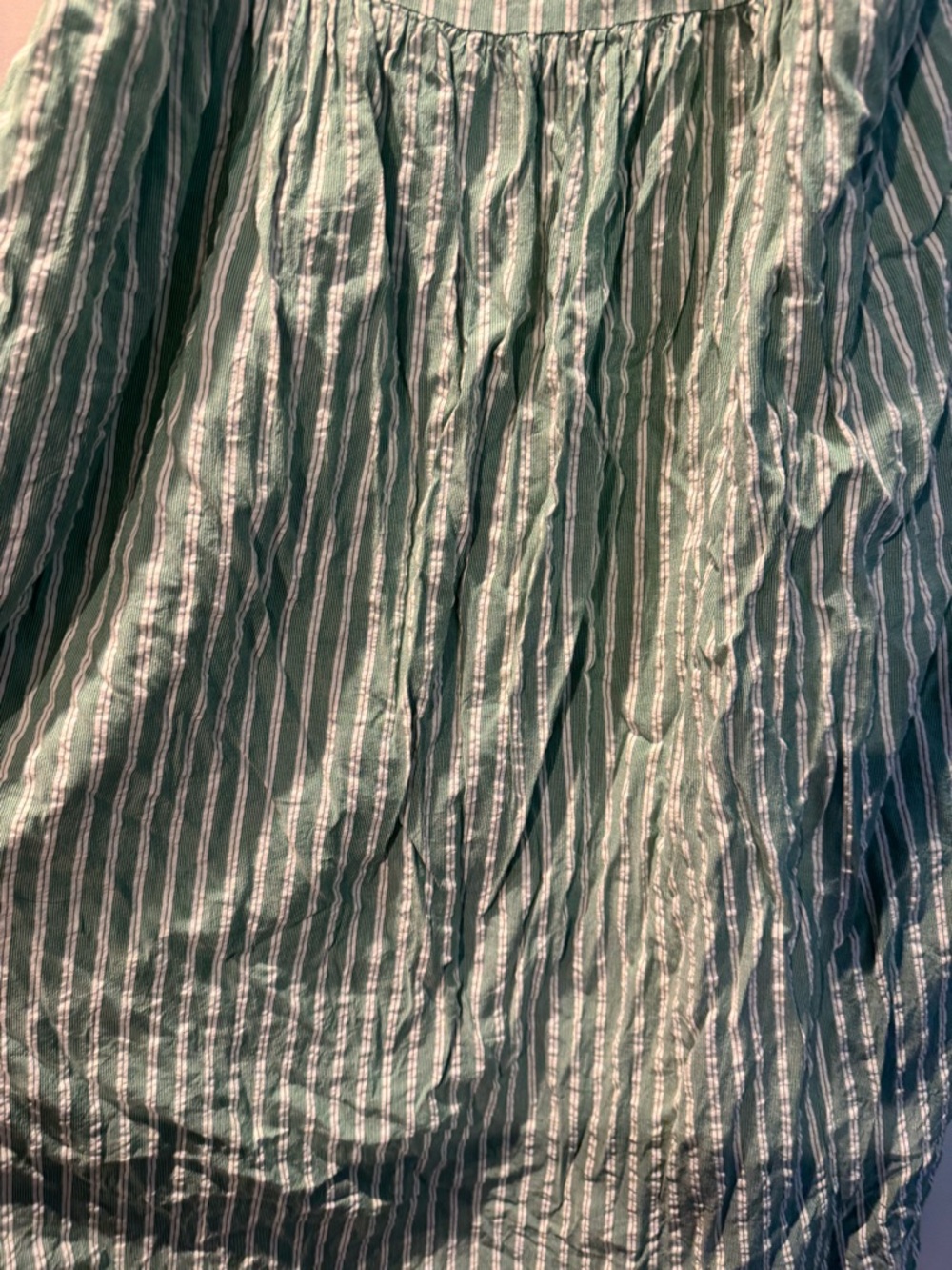 NWOT Old Navy Fit & Flare Tie-Front Seersucker Green Midi Dress size XXL - Picture 9 of 10